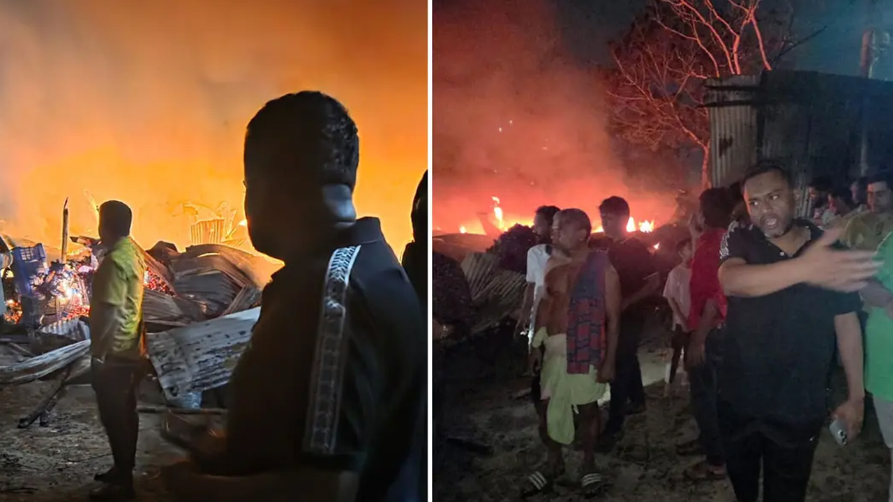 মোহাম্মদপুর কৃষি আড়তে আগুন, ঘণ্টাখানেক পর নিয়ন্ত্রণে